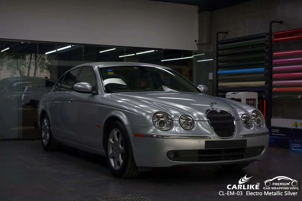 CL-EM-03 electro metallic silver autocycle carbon fibre vinyl wrap for bikes for JAGUAR Mecklenburg-Vorpommern Germany