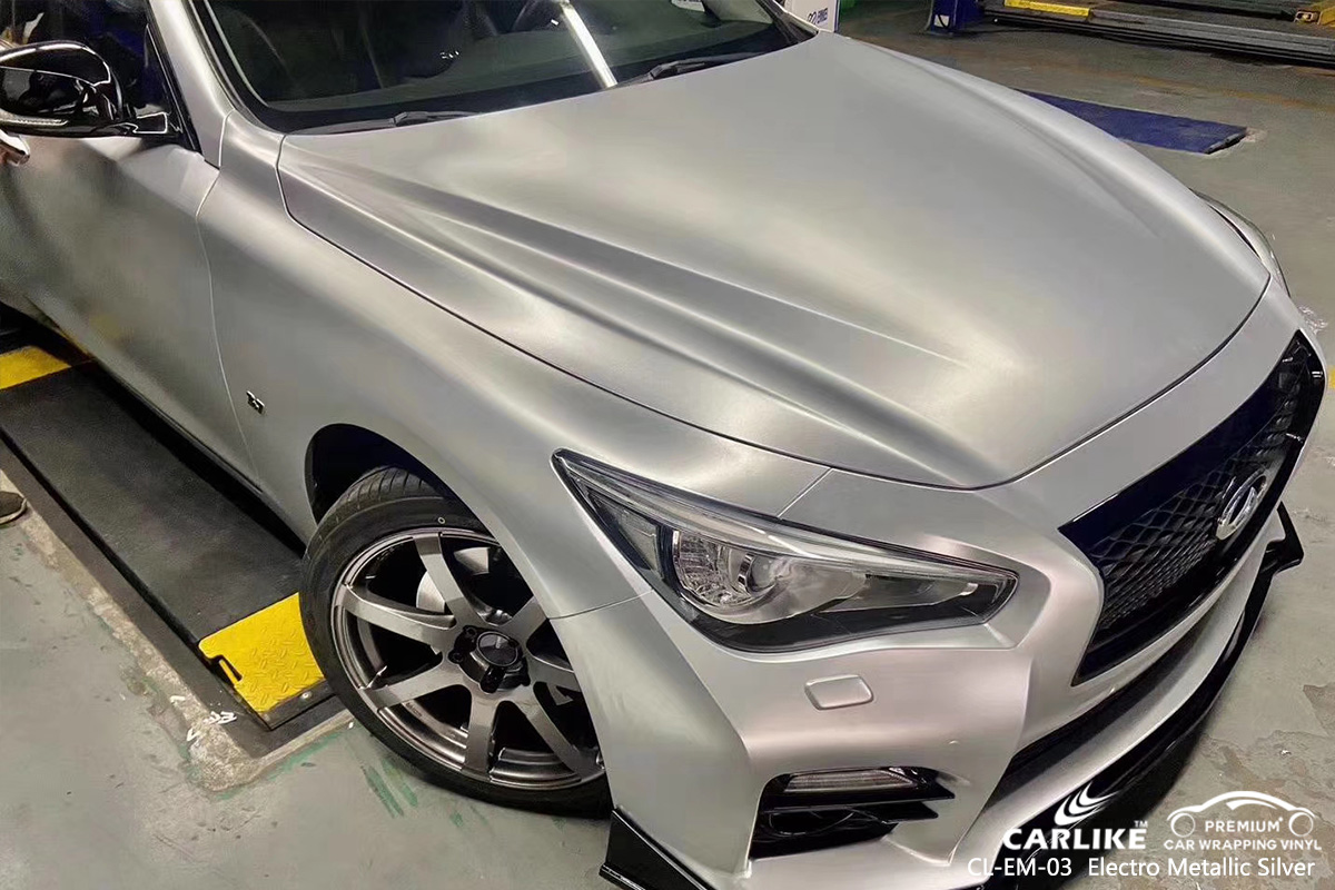 CL-EM-03 electro metallic silver car wrap vinyl matte for INFINITI Northern Ireland United Kingdom