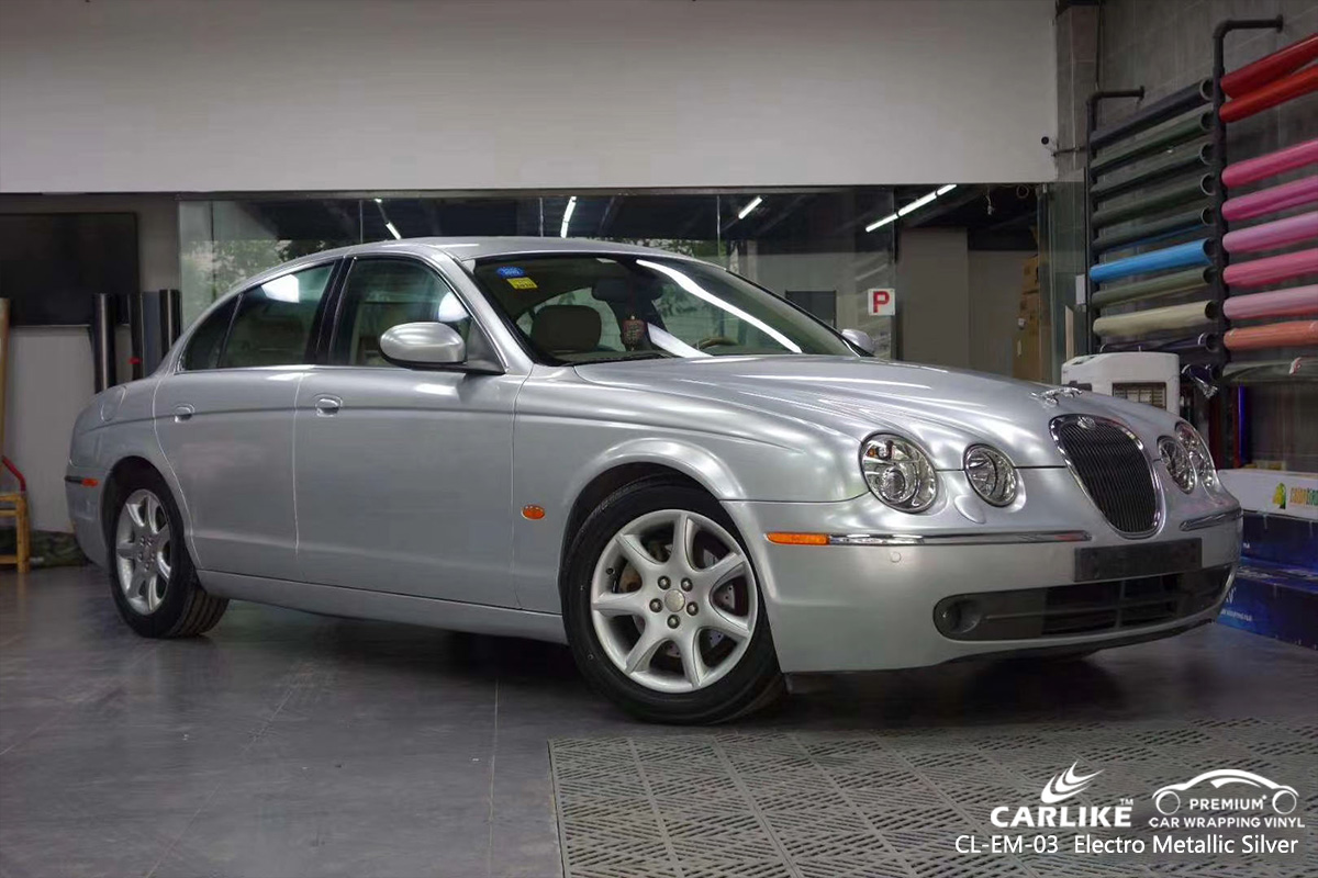 CL-EM-03 electro metallic silver autocycle carbon fibre vinyl wrap for bikes for JAGUAR Mecklenburg-Vorpommern Germany