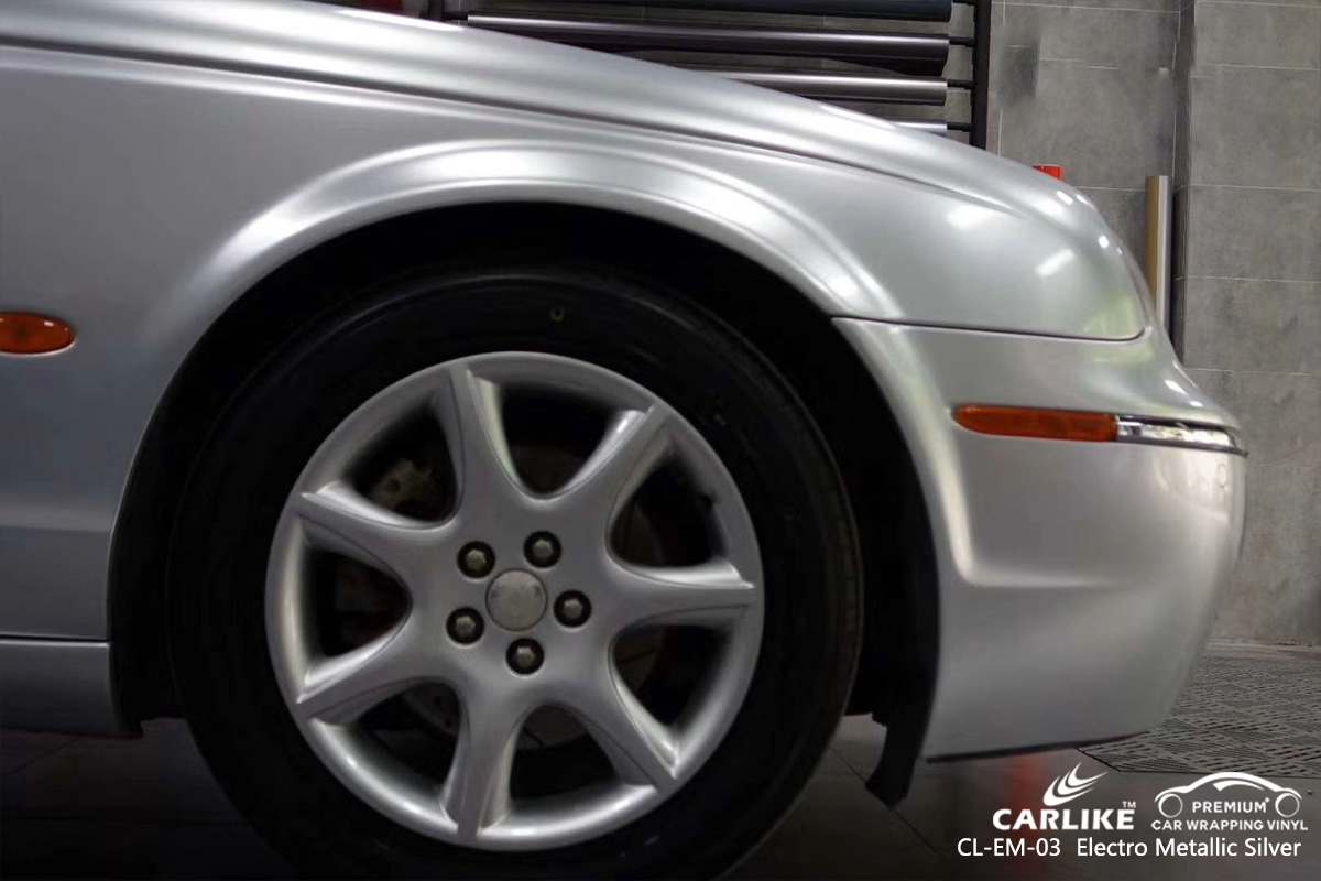 CL-EM-03 electro metallic silver autocycle carbon fibre vinyl wrap for bikes for JAGUAR Mecklenburg-Vorpommern Germany