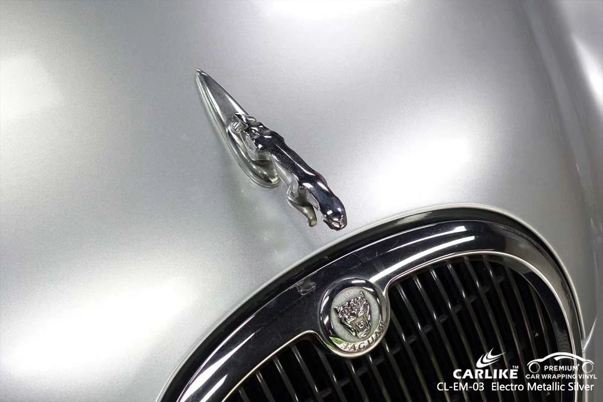 CL-EM-03 electro metallic silver autocycle carbon fibre vinyl wrap for bikes for JAGUAR Mecklenburg-Vorpommern Germany