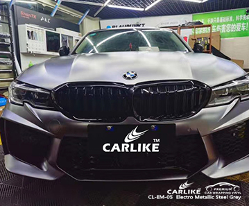 CL-EM-05 elektro metalik çelik gri gemi BMW Maine için vinil yapışkan kağıt Amerika Birleşik Devletleri