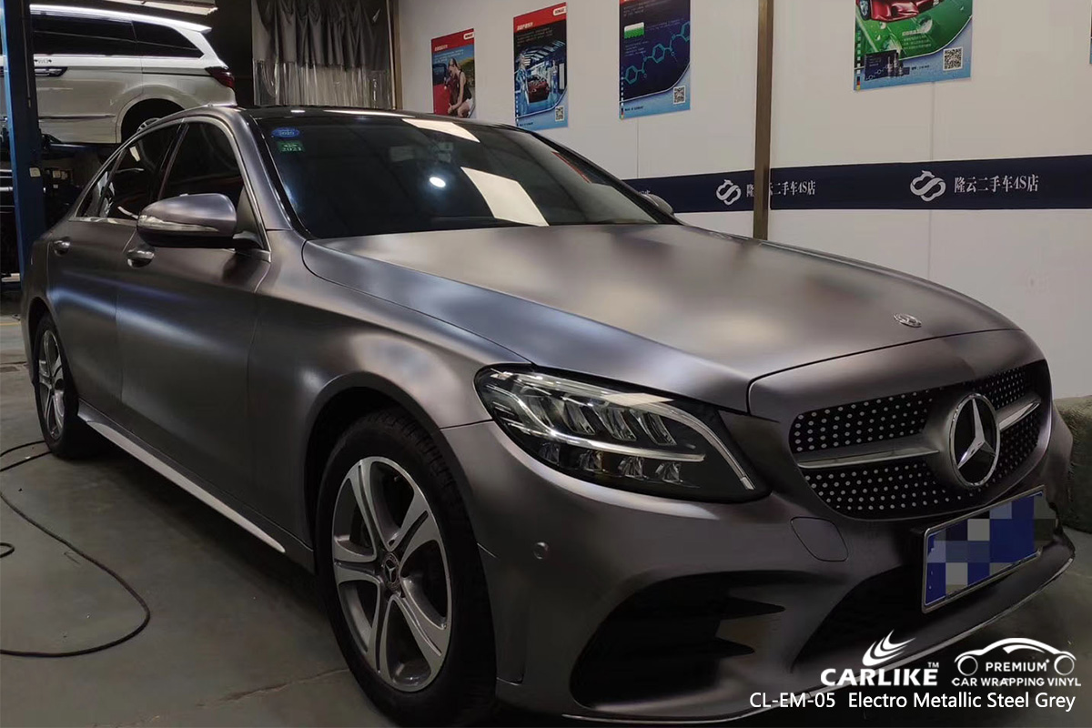 CL-EM-05 electro metallic steel grey car foil for MERCEDES-BENZ Saarland Germany