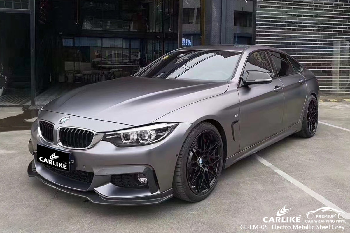 CL-EM-05 electro metallic steel grey car wrap vinyl matte for BMW South Carolina United States