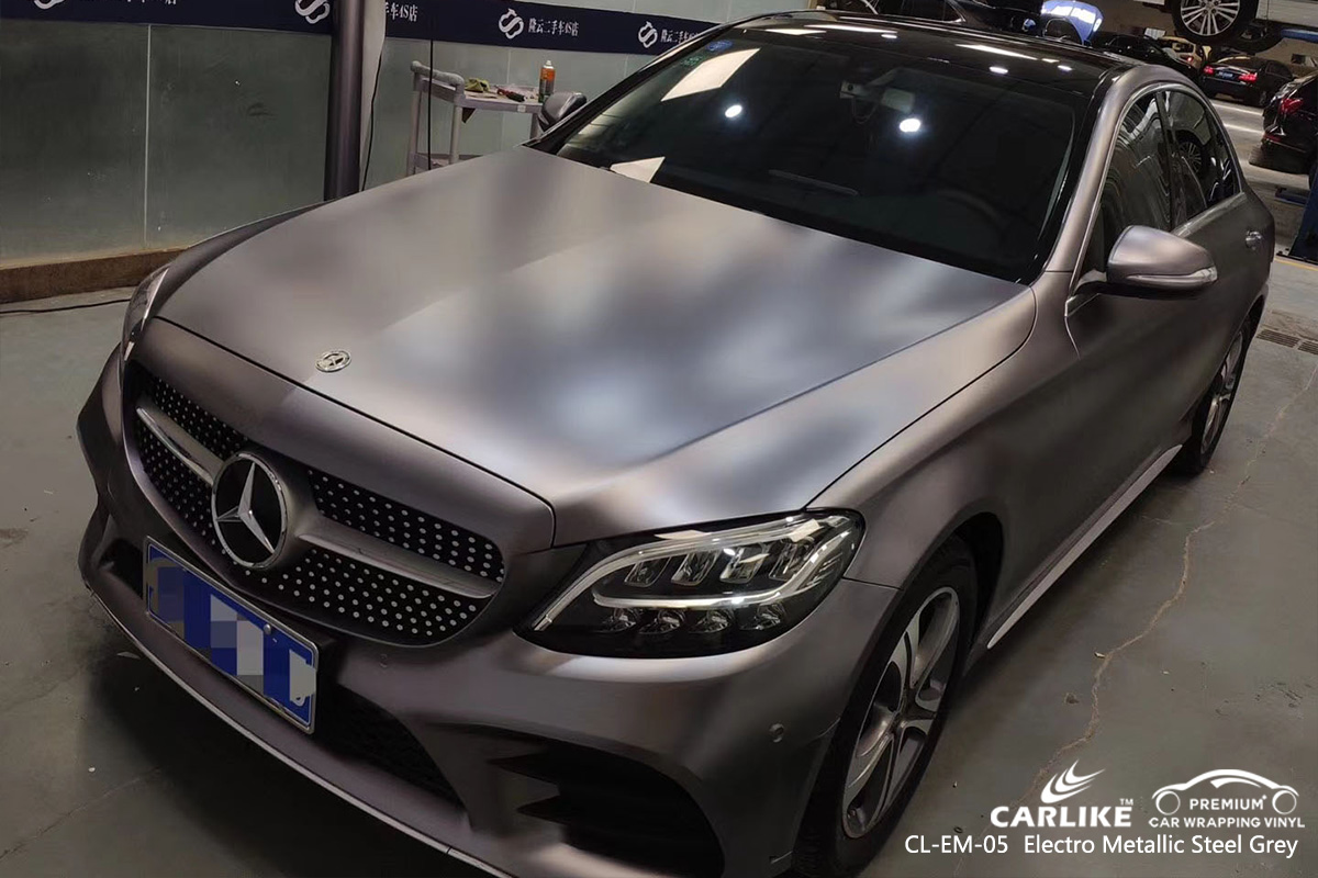 CL-EM-05 electro metallic steel grey car foil for MERCEDES-BENZ Saarland Germany