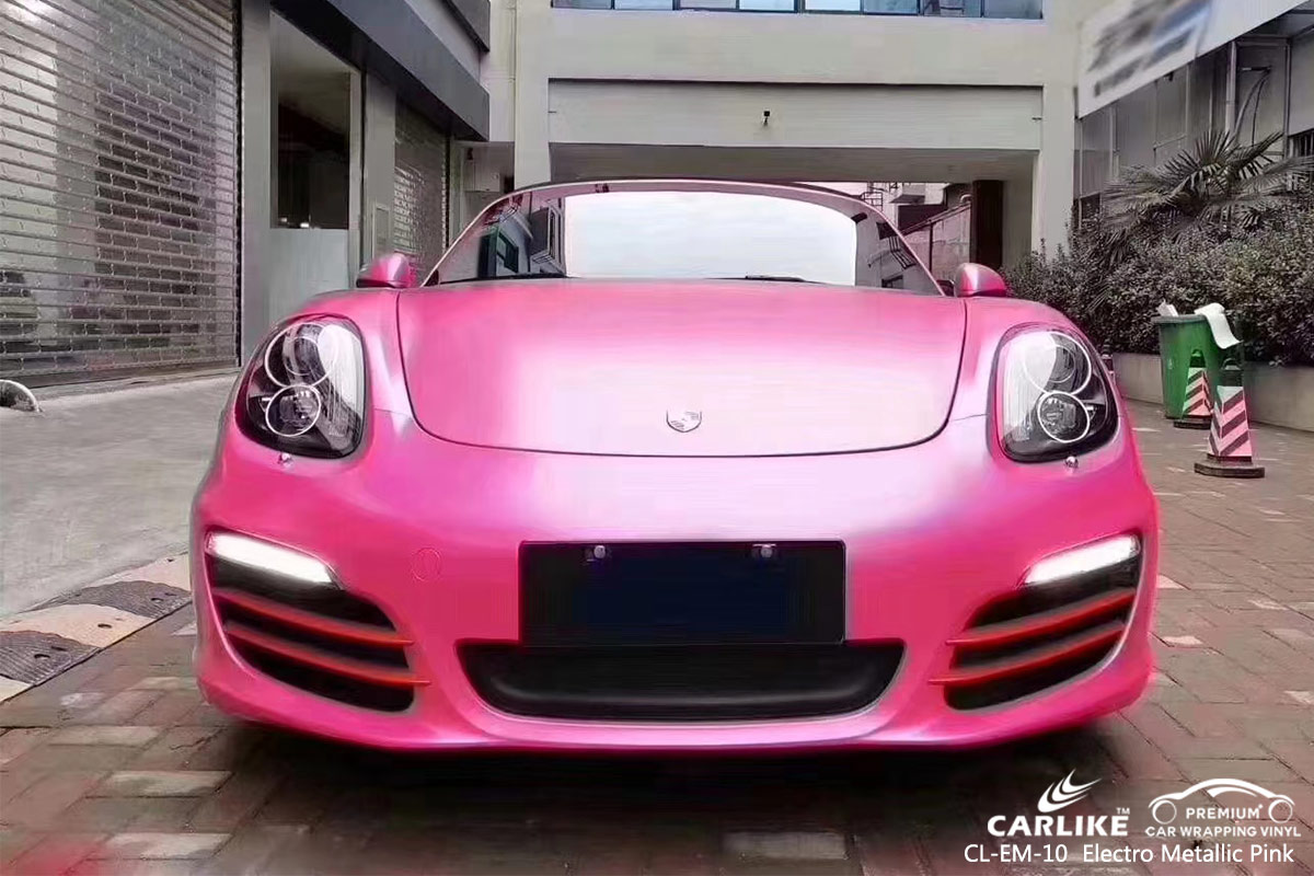 CL-EM-10 electro metallic pink car wrapping for PORSCHE California United States