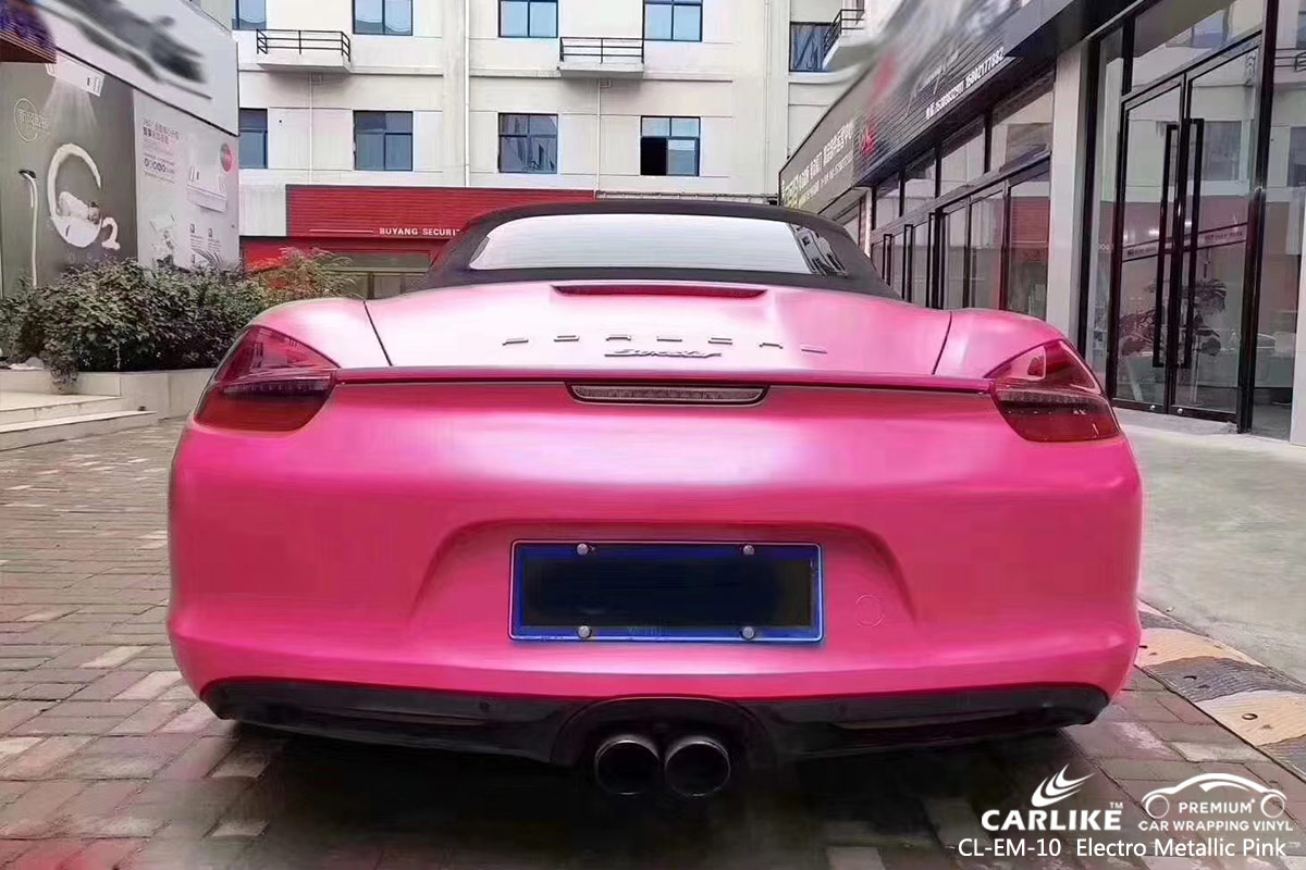 CL-EM-10 electro metallic pink car wrapping for PORSCHE California United States