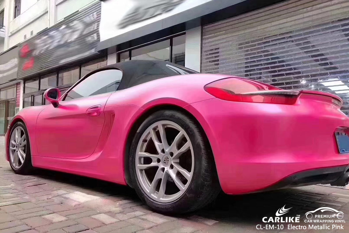CL-EM-10 electro metallic pink car wrapping for PORSCHE California United States