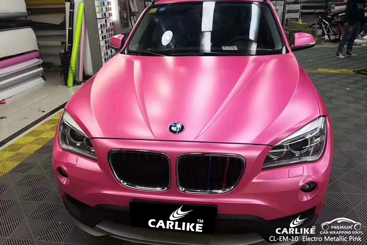 CL-EM-10 electro metallic pink vinyl wrap my car for BMW Saint Petersburg Russia