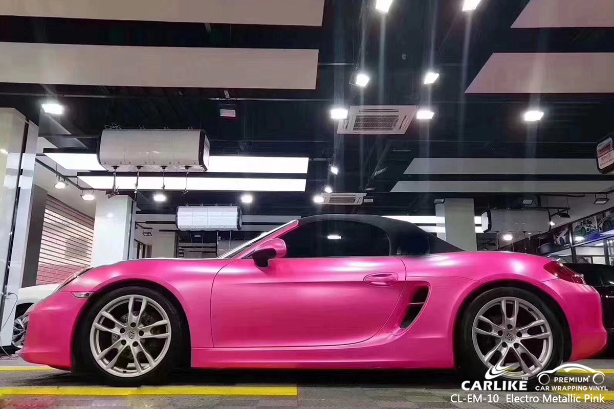 CL-EM-10 electro metallic pink car wrapping for PORSCHE California United States