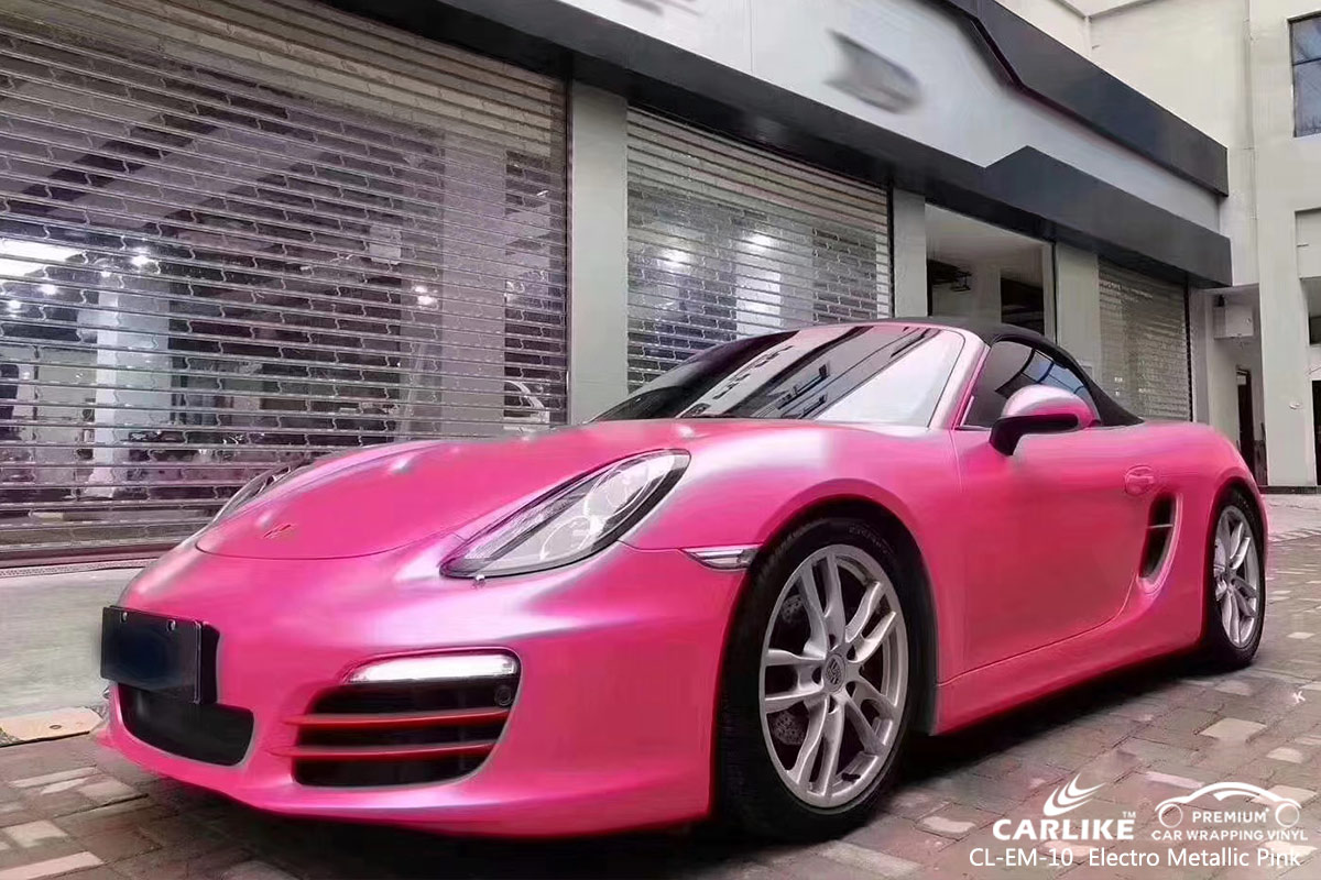 CL-EM-10 electro metallic pink car wrapping for PORSCHE California United States