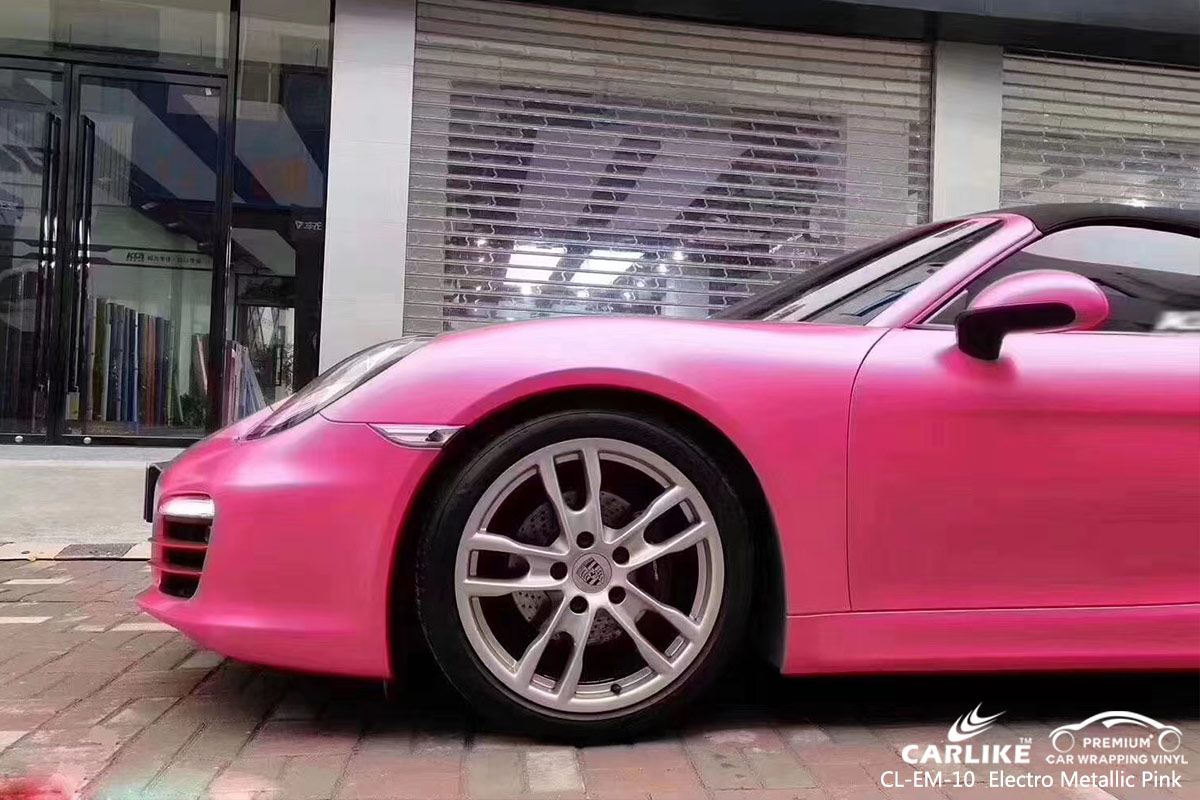 CL-EM-10 electro metallic pink car wrapping for PORSCHE California United States
