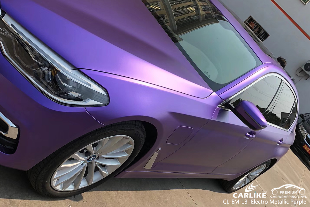 CL-EM-13 electro metallic purple vehicle wrapping for BMW Perlis Malaysia