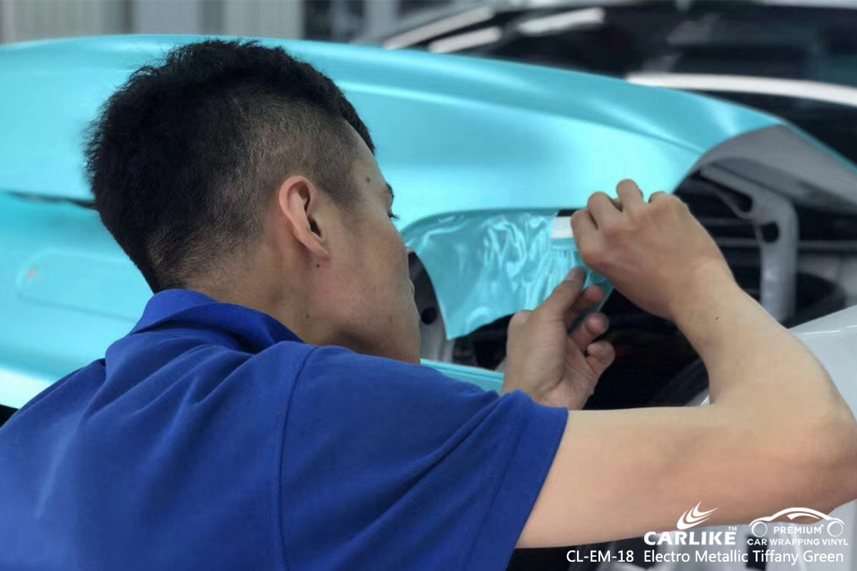 CL-EM-18 electro metallic tiffany green vehicle wrapping for BMW Illinois United States
