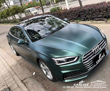 AUDI Kuzey Brabant Hollanda için CL-EM-22 elektro metalik taş yeşil vinil yapışkan kağıt