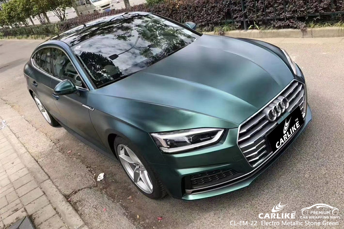 CL-EM-22 electro metallic stone green vinyl sticker paper for AUDI North Brabant Netherlands