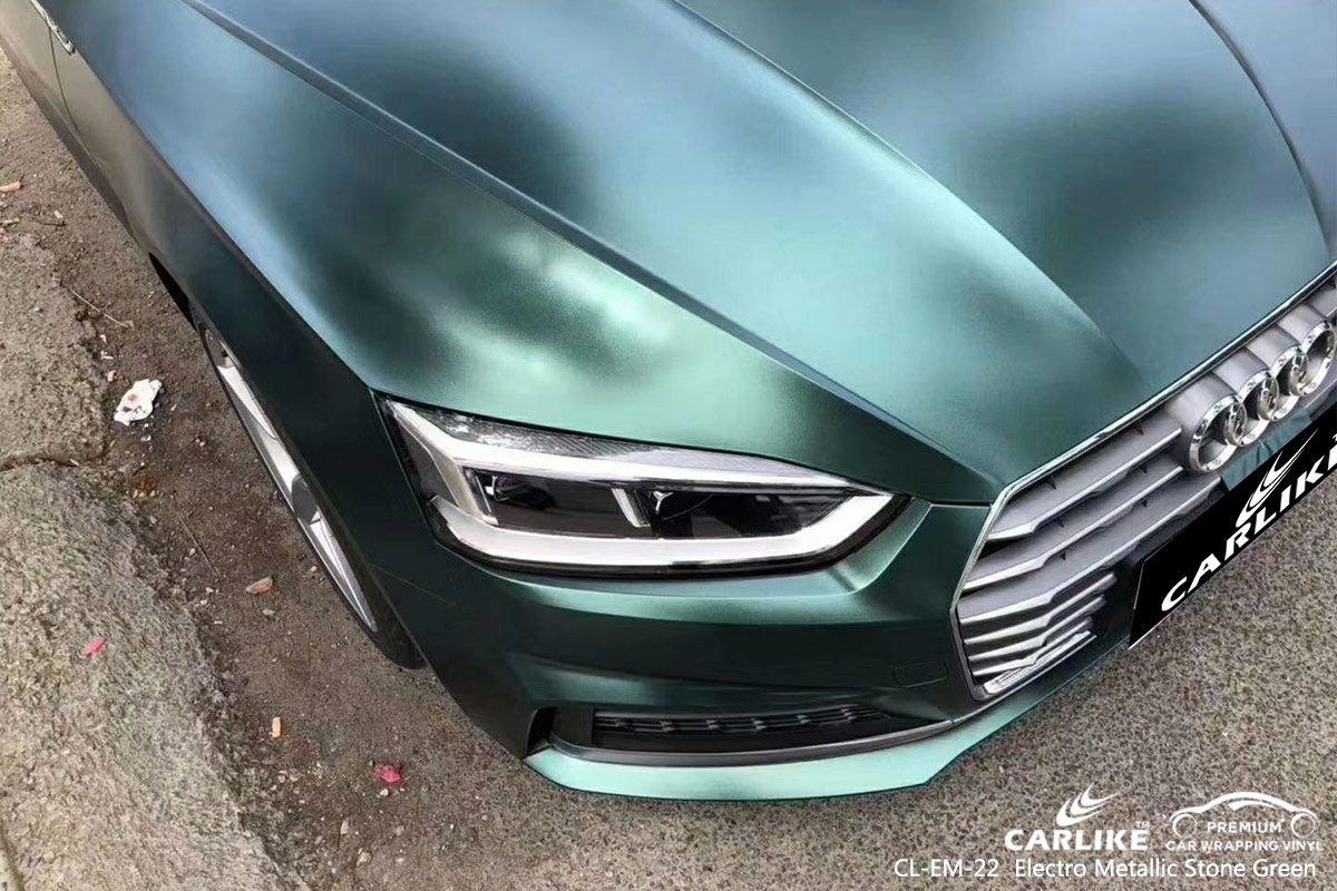 CL-EM-22 electro metallic stone green vinyl sticker paper for AUDI North Brabant Netherlands