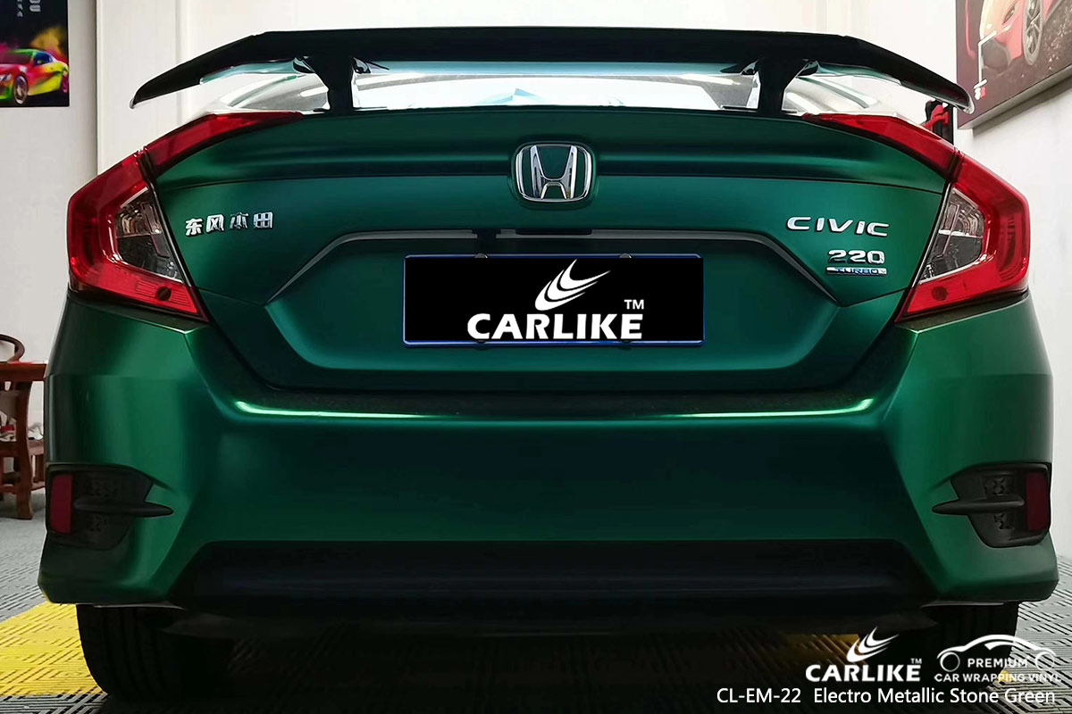 CL-EM-22 electro metallic stone green car wrapping foil for HONDA North Carolina United States