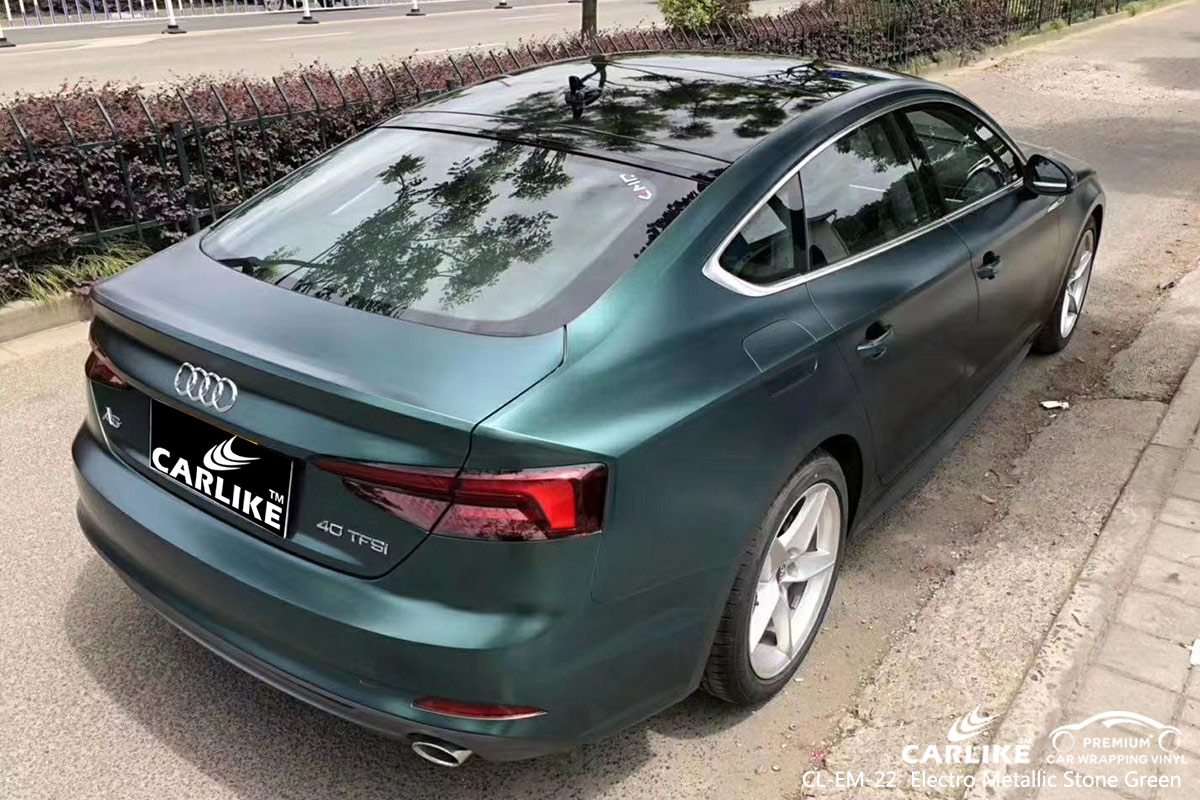 CL-EM-22 electro metallic stone green vinyl sticker paper for AUDI North Brabant Netherlands