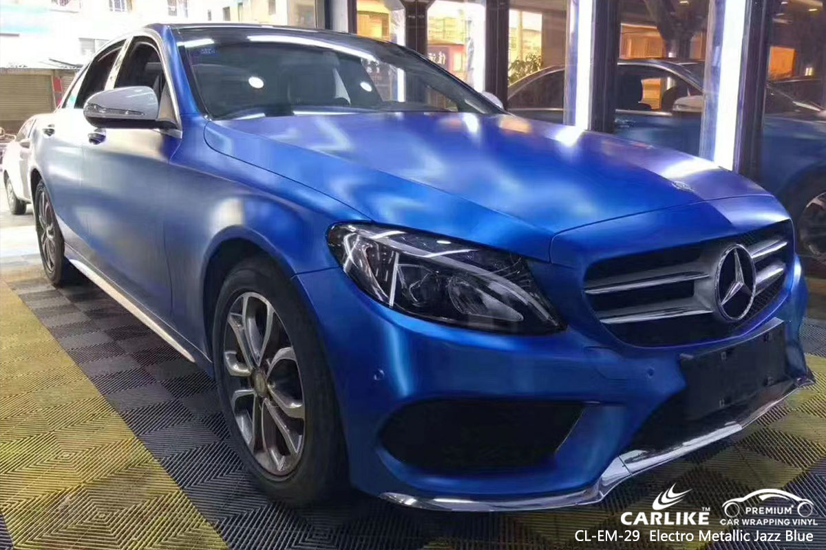 CL-EM-29 electro metallic jazz blue car wrapping for MERCEDES-BENZ Rio de Janeiro Brazil
