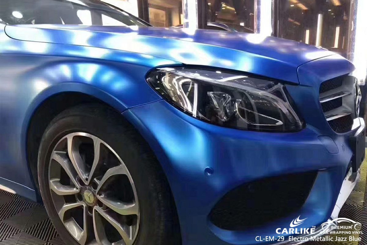 CL-EM-29 electro metallic jazz blue car wrapping for MERCEDES-BENZ Rio de Janeiro Brazil
