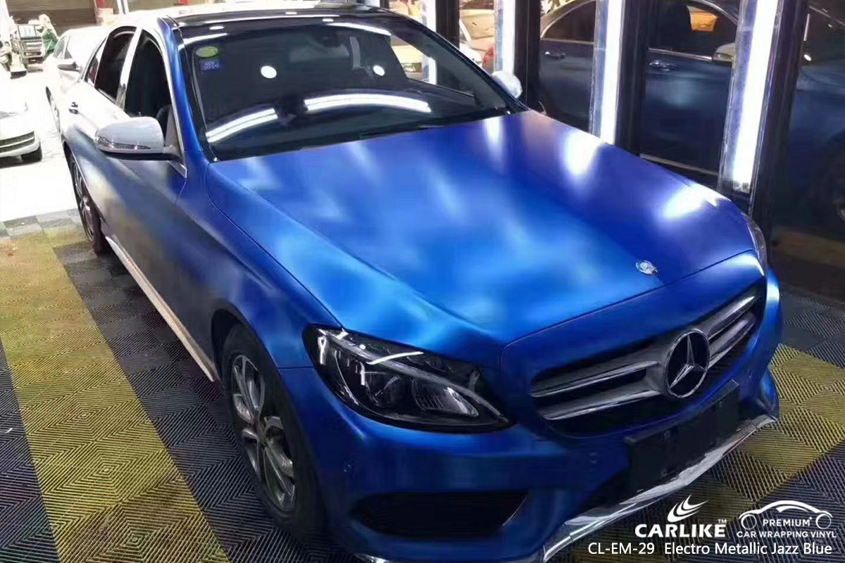 CL-EM-29 electro metallic jazz blue car wrapping for MERCEDES-BENZ Rio de Janeiro Brazil