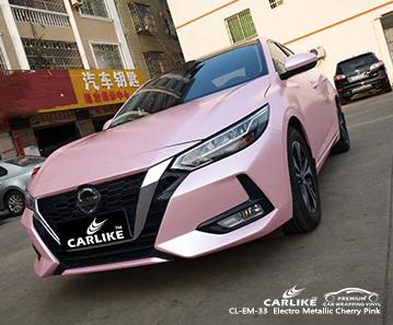 CL-EM-33 electro metallic cherry pink car wrapping foil for NISSAN