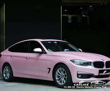 Envolvimento de carro CL-EM-33 eletro metálico vinil rosa cereja fosco para BMW Bremen Alemanha