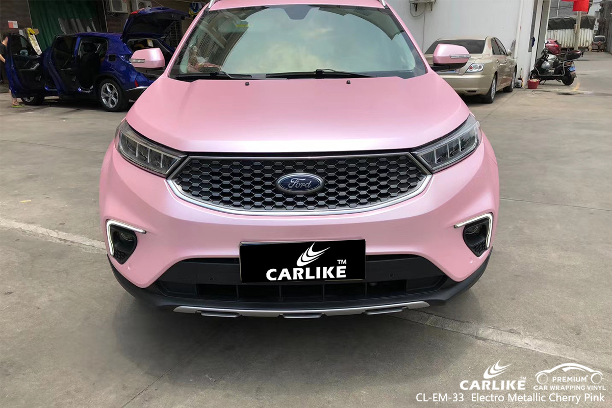 CL-EM-33 electro metallic cherry pink high gloss vinyl wrap for FORD Amasya Turkey