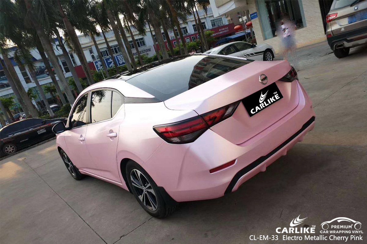 CL-EM-33 electro metallic cherry pink car wrapping foil for NISSAN Penang Malaysia