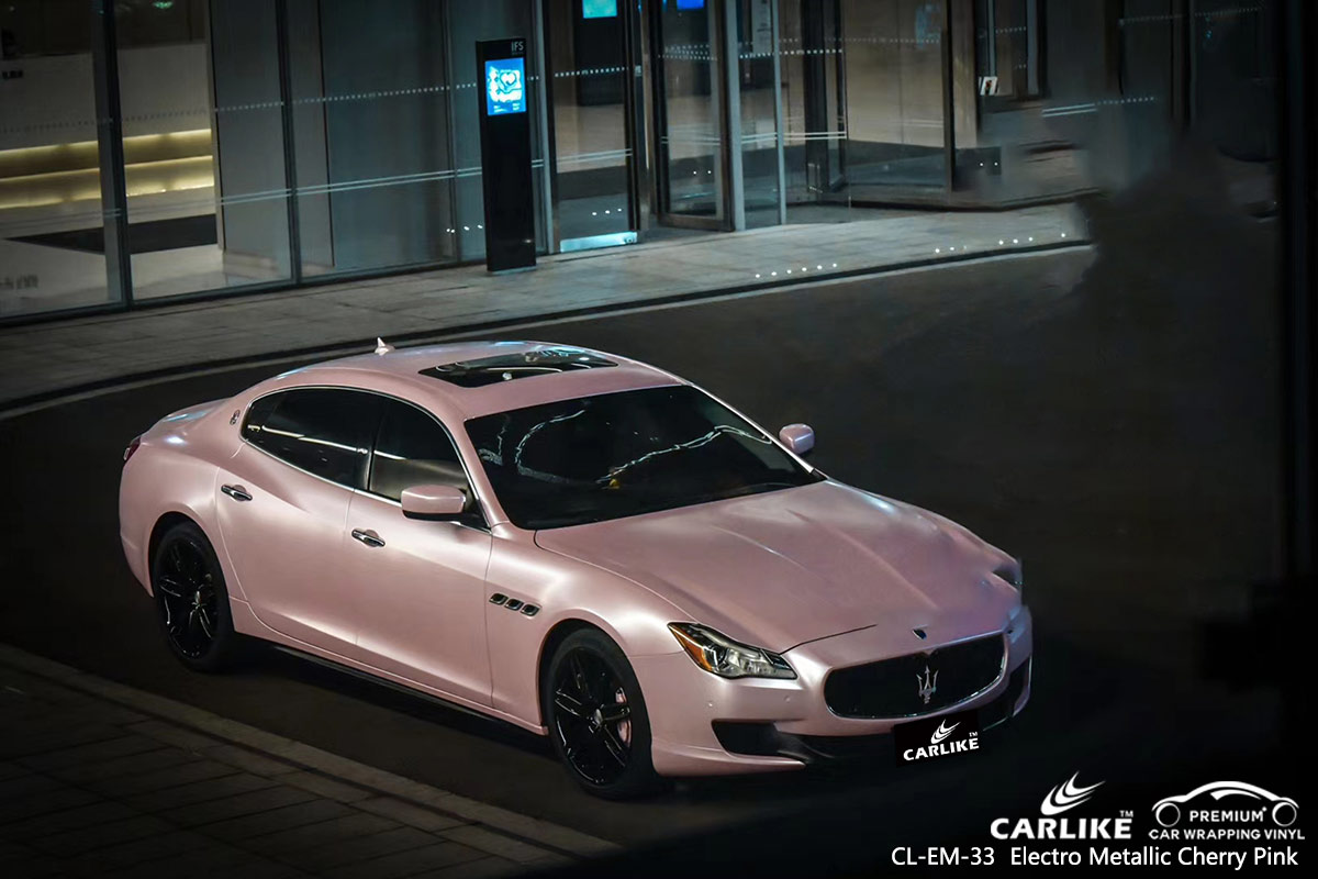 CL-EM-33 electro metallic cherry pink vinyl matte car wrap for MASERATI Karaman Turkey