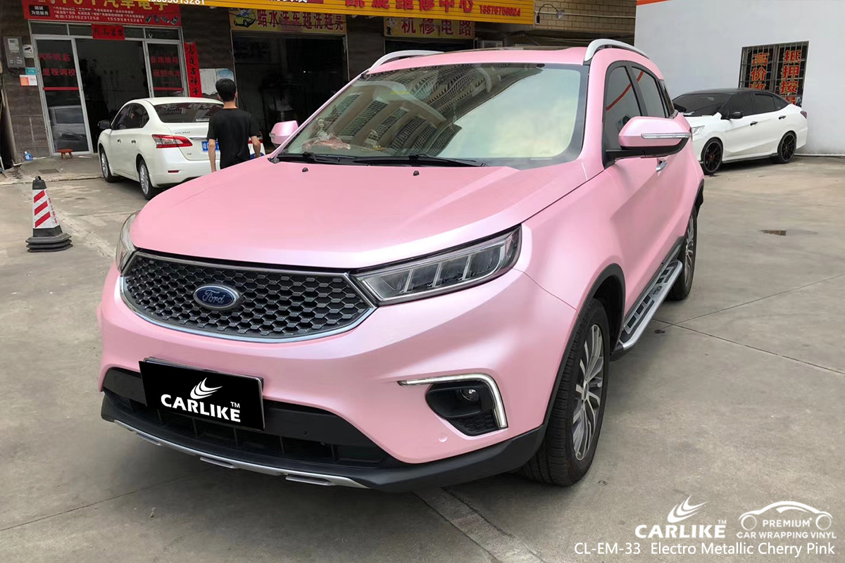 CL-EM-33 electro metallic cherry pink high gloss vinyl wrap for FORD Amasya Turkey
