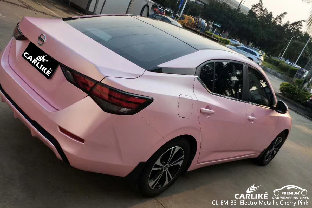 CL-EM-33 electro metallic cherry pink car wrapping foil for NISSAN Penang Malaysia