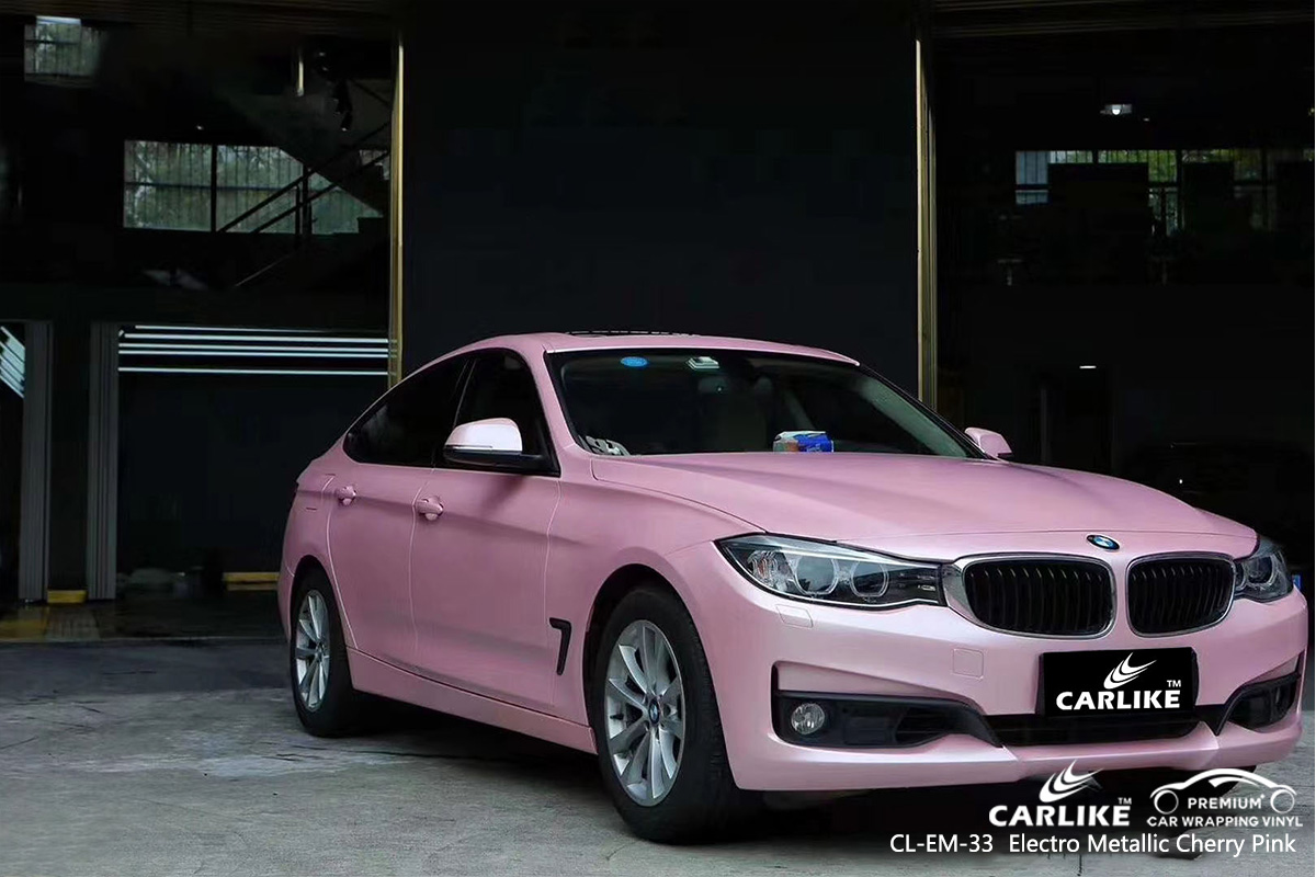 CL-EM-33 electro metallic cherry pink vinyl matte car wrap for BMW Bremen Germany