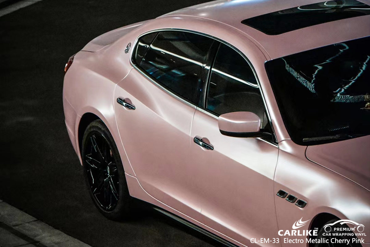 CL-EM-33 electro metallic cherry pink vinyl matte car wrap for MASERATI Karaman Turkey