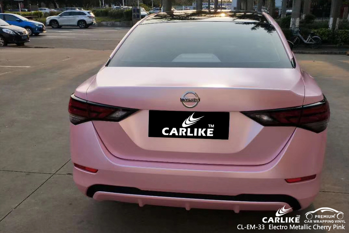 CL-EM-33 electro metallic cherry pink car wrapping foil for NISSAN Penang Malaysia