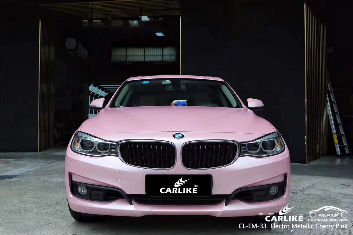CL-EM-33 electro metallic cherry pink vinyl matte car wrap for BMW Bremen Germany