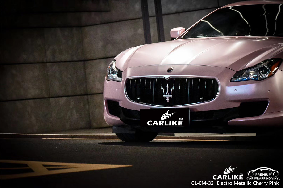 CL-EM-33 electro metallic cherry pink vinyl matte car wrap for MASERATI Karaman Turkey