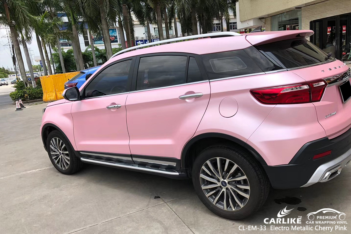 CL-EM-33 electro metallic cherry pink high gloss vinyl wrap for FORD Amasya Turkey