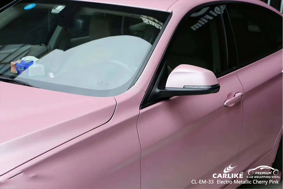 CL-EM-33 electro metallic cherry pink vinyl matte car wrap for BMW Bremen Germany