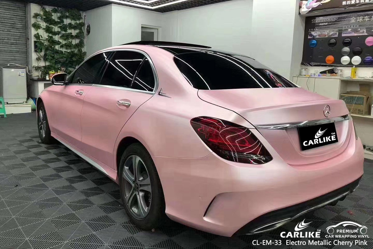 CL-EM-33 electro metallic cherry pink carbon fibre vinyl wrap for bikes for MERCEDES-BENZ Alabama United States