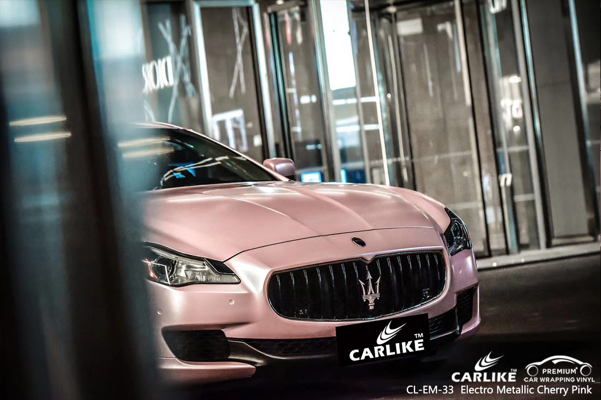 CL-EM-33 electro metallic cherry pink vinyl matte car wrap for MASERATI Karaman Turkey