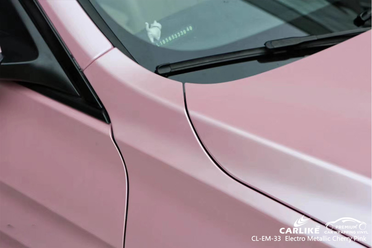 CL-EM-33 electro metallic cherry pink vinyl matte car wrap for BMW Bremen Germany
