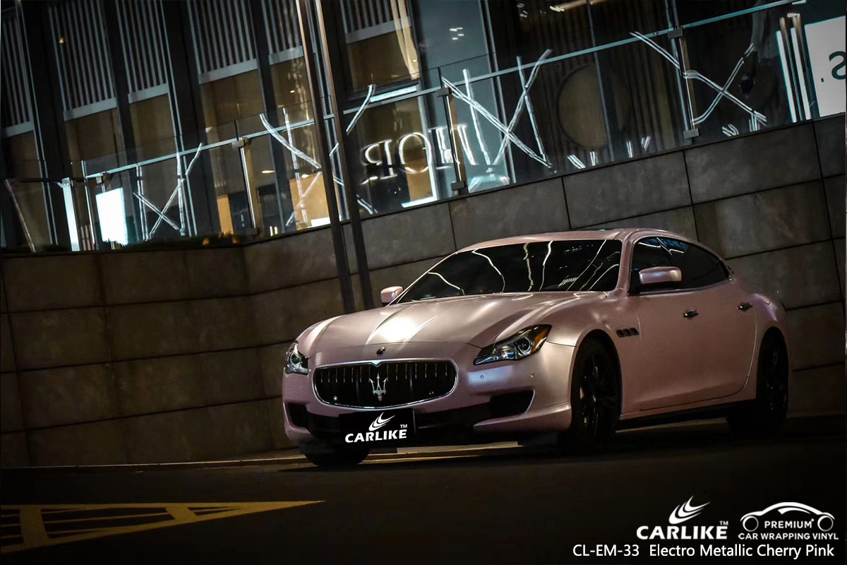 CL-EM-33 electro metallic cherry pink vinyl matte car wrap for MASERATI Karaman Turkey