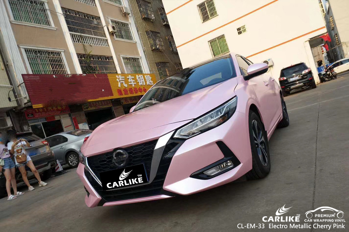 CL-EM-33 electro metallic cherry pink car wrapping foil for NISSAN Penang Malaysia