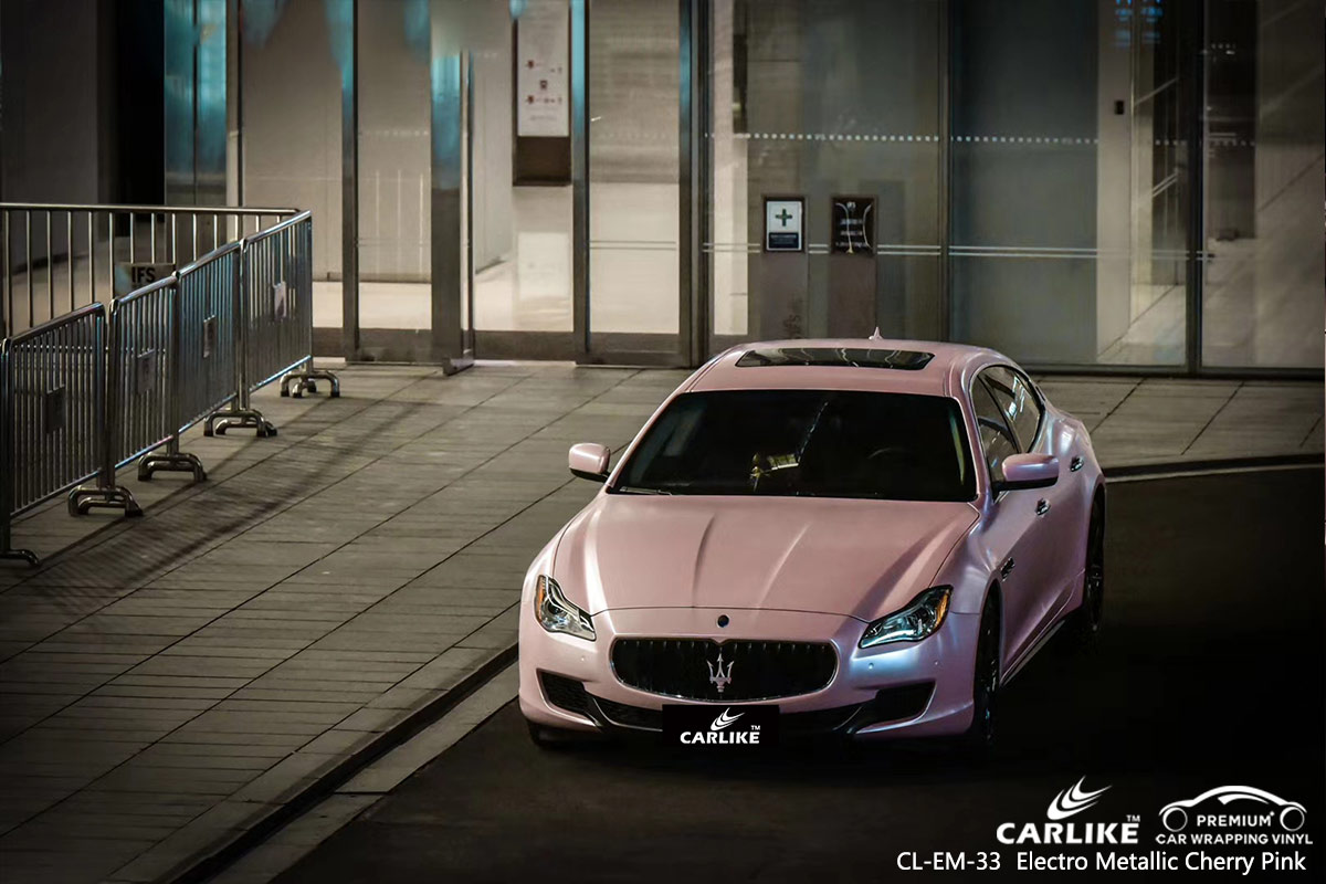 CL-EM-33 electro metallic cherry pink vinyl matte car wrap for MASERATI Karaman Turkey