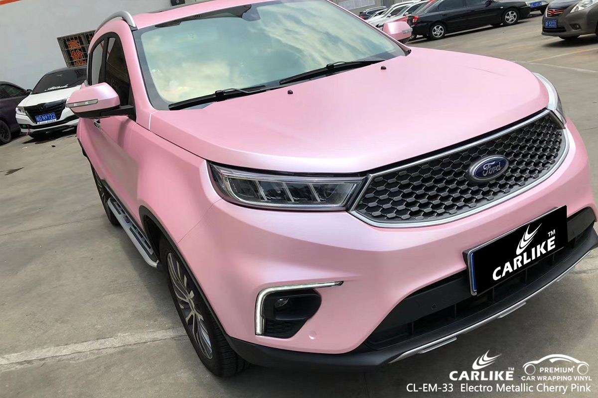 CL-EM-33 electro metallic cherry pink high gloss vinyl wrap for FORD Amasya Turkey
