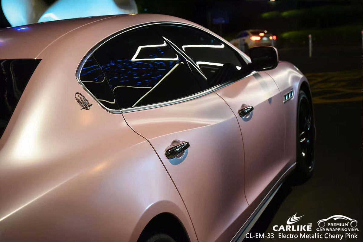 CL-EM-33 electro metallic cherry pink vinyl matte car wrap for MASERATI Karaman Turkey