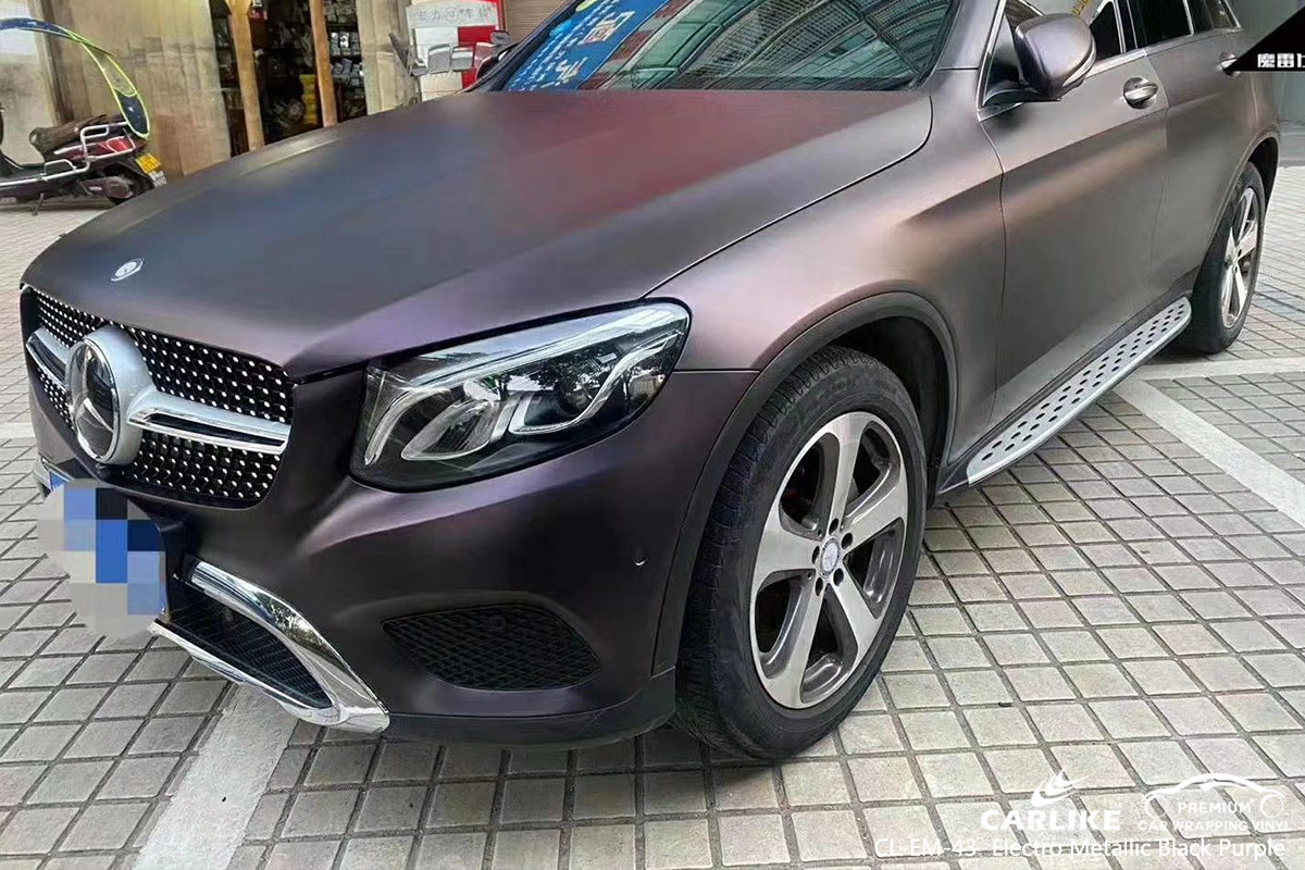 CL-EM-43 electro metallic black purple vinyl wrapping for MERCEDES-BENZ Edo Nigeria