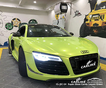 CL-GC-14 super gloss doce verde limão embrulhar meu carro para AUDI Vermont Estados Unidos